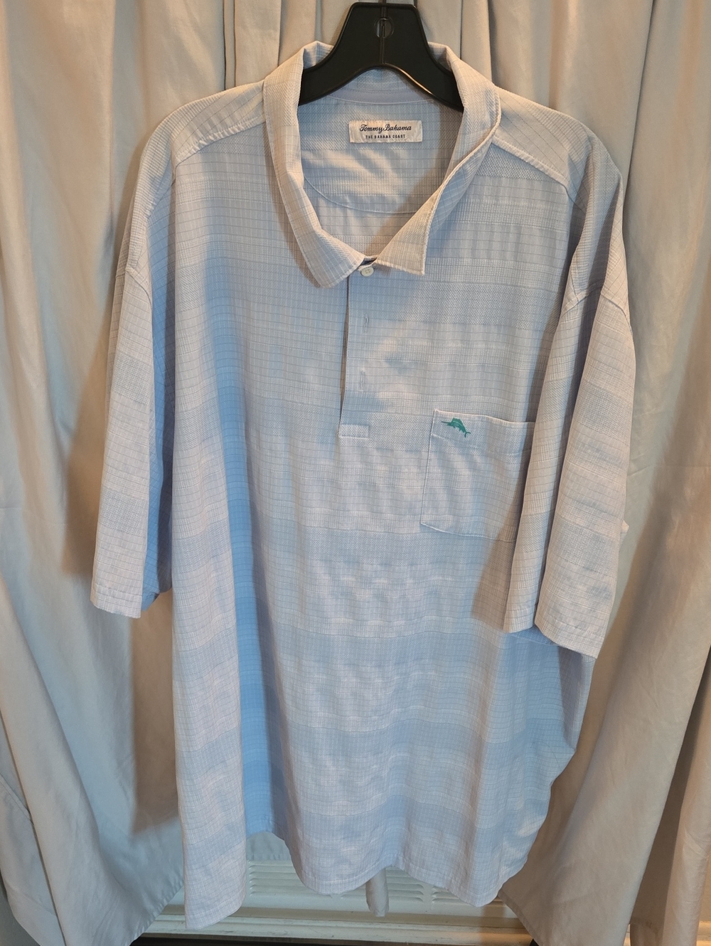 Tommy Bahama Pale Blue Short Sleeve Polo with Pocket